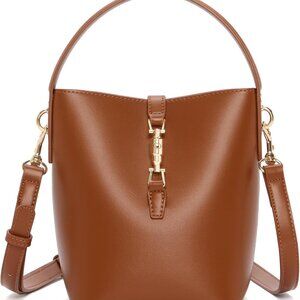 Stylish 6x5x7.28’’ Vegan Leather Bucket Bag - Perfect for Any Occasion